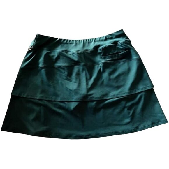 Lija Women's Elevate Skort Deep Green Size LG Nylon Golf/Tennis Style - Picture 2 of 4